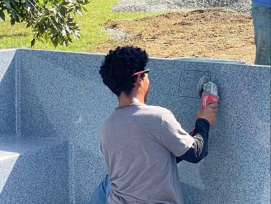 Technical Finishing of the Granita™ Fiber Pool