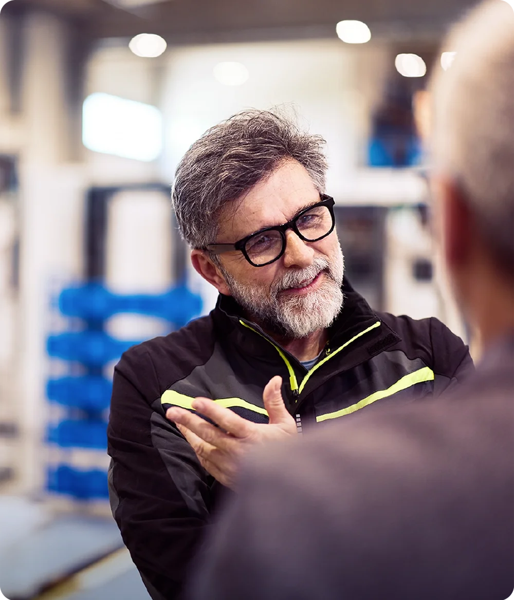 Store owner in a business meeting